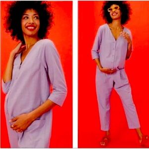 Hatch Lavender Maternity Jumpsuit